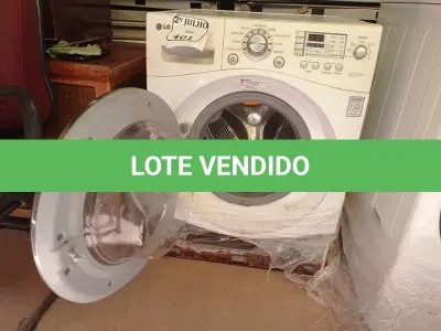 LOTE 401 - 01 LAVA E SECA MARCA LG 8.5KG 220V  (NO ESTADO) ATENÇÃO! FAZER A VISITAÇÃO ANTES DE ARREMATAR, NÃO SABEMOS SE FUNCIONA. LEILÃO NÃO TEM GARANTIA E NEM DEVOLUÇÃO, SUJEITO A POSSÍVEIS AVARIAS VISÍVEIS/OCULTAS E/OU AUSÊNCIA DE COMPONENTES.