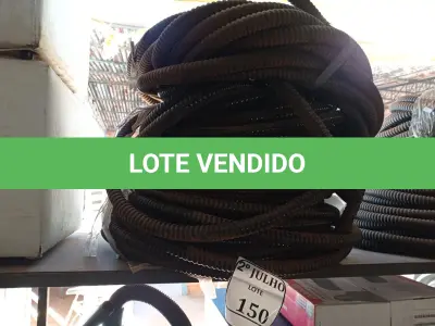 LOTE 150 - 03 ROLOS DE MANGUEIRA CONDUITE (NO ESTADO) ATENÇÃO! FAZER A VISITAÇÃO ANTES DE ARREMATAR, NÃO SABEMOS SE FUNCIONA. LEILÃO NÃO TEM GARANTIA E NEM DEVOLUÇÃO, SUJEITO A POSSÍVEIS AVARIAS VISÍVEIS/OCULTAS E/OU AUSÊNCIA DE COMPONENTES.