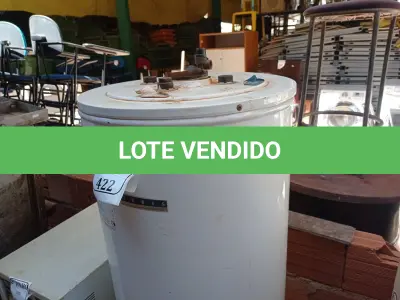 LOTE 422 - 01 AQUECEDOR BOILER  (NO ESTADO) ATENÇÃO! FAZER A VISITAÇÃO ANTES DE ARREMATAR, NÃO SABEMOS SE FUNCIONA. LEILÃO NÃO TEM GARANTIA E NEM DEVOLUÇÃO, SUJEITO A POSSÍVEIS AVARIAS VISÍVEIS/OCULTAS E/OU AUSÊNCIA DE COMPONENTES.