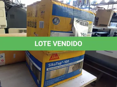LOTE 293 - 02 CAIXAS COM REVESTIMENTO IMPERMEABILIZANTE SEMIFLEXÍVEL SIKA TOP -100 (NO ESTADO) ATENÇÃO! FAZER A VISITAÇÃO ANTES DE ARREMATAR, NÃO SABEMOS SE FUNCIONA. LEILÃO NÃO TEM GARANTIA E NEM DEVOLUÇÃO, SUJEITO A POSSÍVEIS AVARIAS VISÍVEIS/OCULTAS E/OU AUSÊNCIA DE COMPONENTES.