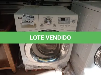 LOTE 401 - 01 LAVA E SECA MARCA LG 8.5KG 220V  (NO ESTADO) ATENÇÃO! FAZER A VISITAÇÃO ANTES DE ARREMATAR, NÃO SABEMOS SE FUNCIONA. LEILÃO NÃO TEM GARANTIA E NEM DEVOLUÇÃO, SUJEITO A POSSÍVEIS AVARIAS VISÍVEIS/OCULTAS E/OU AUSÊNCIA DE COMPONENTES.