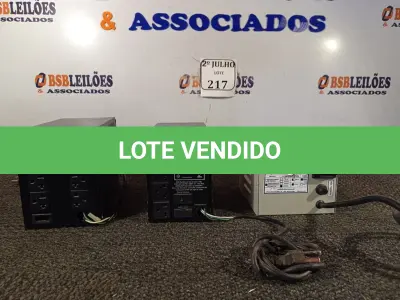 LOTE 217 - 02 ESTABILIZADORES E 01 TRANSFORMADOR DE VOLTAGEM (NO ESTADO) ATENÇÃO! FAZER A VISITAÇÃO ANTES DE ARREMATAR, NÃO SABEMOS SE FUNCIONA. LEILÃO NÃO TEM GARANTIA E NEM DEVOLUÇÃO, SUJEITO A POSSÍVEIS AVARIAS VISÍVEIS/OCULTAS E/OU AUSÊNCIA DE COMPONENTES.