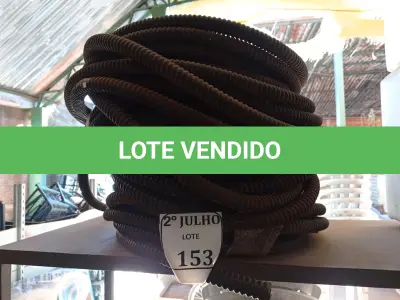 LOTE 153 - 03 ROLOS DE MANGUEIRA CONDUITE (NO ESTADO) ATENÇÃO! FAZER A VISITAÇÃO ANTES DE ARREMATAR, NÃO SABEMOS SE FUNCIONA. LEILÃO NÃO TEM GARANTIA E NEM DEVOLUÇÃO, SUJEITO A POSSÍVEIS AVARIAS VISÍVEIS/OCULTAS E/OU AUSÊNCIA DE COMPONENTES.