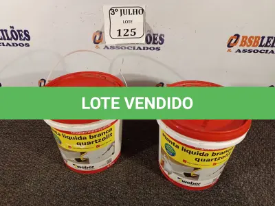 LOTE 125 - 02 MANTAS LIQUIDAS BRANCA - GL 4,5KG - QUARTZOLIT NOVO. (NO ESTADO)