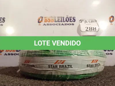 LOTE 288 - 01 ROLO DE CABO FLEXÍVEL 1×4,00MM NA COR VERDE. (NO ESTADO) ATENÇÃO! FAZER A VISITAÇÃO ANTES DE ARREMATAR, NÃO SABEMOS SE FUNCIONA. LEILÃO NÃO TEM GARANTIA E NEM DEVOLUÇÃO, SUJEITO A POSSÍVEIS AVARIAS VISÍVEIS/OCULTAS E/OU AUSÊNCIA DE COMPONENTES.