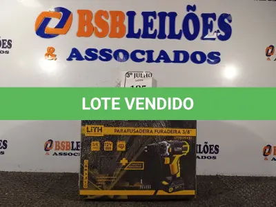 LOTE 185 - 01 FURADEIRA/PARAFUSADEIRA 12 V 3/8 MARCA LITH NOVA. (NO ESTADO)
