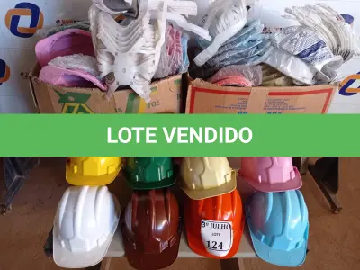 LOTE 124 - 42 CAPACETES C/CARNEIRA EPI SEGURANÇA – VÁRIAS CORES NOVO. (NO ESTADO)