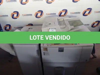 LOTE 301 - 01 IMPRESSORA COPIADORA RICOH MOD:MP8000. (NO ESTADO) ATENÇÃO! FAZER A VISITAÇÃO ANTES DE ARREMATAR, NÃO SABEMOS SE FUNCIONA. LEILÃO NÃO TEM GARANTIA E NEM DEVOLUÇÃO, SUJEITO A POSSÍVEIS AVARIAS VISÍVEIS/OCULTAS E/OU AUSÊNCIA DE COMPONENTES.