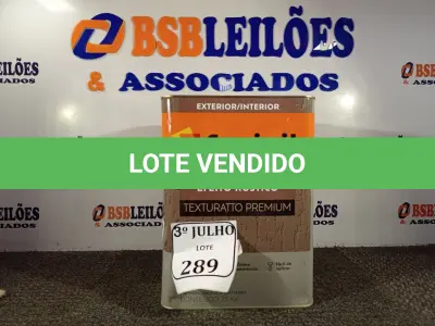 LOTE 289 - 01 LATA DE TINTA TEXTURATTO PREMIUM EFEITO RÚSTICO EXTERIOR/INTERIOR SUVINIL 25KG. (NO ESTADO) ATENÇÃO! FAZER A VISITAÇÃO ANTES DE ARREMATAR, NÃO SABEMOS SE FUNCIONA. LEILÃO NÃO TEM GARANTIA E NEM DEVOLUÇÃO, SUJEITO A POSSÍVEIS AVARIAS VISÍVEIS/OCULTAS E/OU AUSÊNCIA DE COMPONENTES.