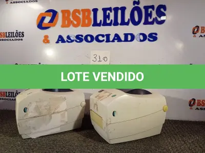 LOTE 310 - 02 IMPRESSORAS DE ETIQUETAS MARCA ZEBRA MOD:TLP 2844 (NO ESTADO) ATENÇÃO! FAZER A VISITAÇÃO ANTES DE ARREMATAR, NÃO SABEMOS SE FUNCIONA. LEILÃO NÃO TEM GARANTIA E NEM DEVOLUÇÃO, SUJEITO A POSSÍVEIS AVARIAS VISÍVEIS/OCULTAS E/OU AUSÊNCIA DE COMPONENTES.