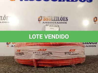 LOTE 222 - 01 ROLO DE CABO FLEXÍVEL 1×4,00MM NA COR VERMELHO. (NO ESTADO) ATENÇÃO! FAZER A VISITAÇÃO ANTES DE ARREMATAR, NÃO SABEMOS SE FUNCIONA. LEILÃO NÃO TEM GARANTIA E NEM DEVOLUÇÃO, SUJEITO A POSSÍVEIS AVARIAS VISÍVEIS/OCULTAS E/OU AUSÊNCIA DE COMPONENTES.