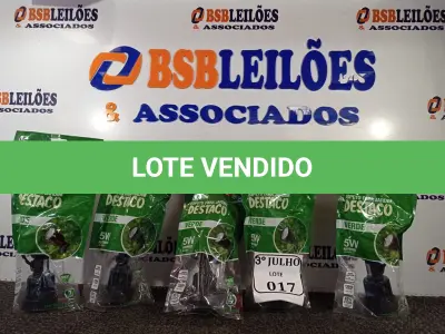LOTE 017 - 05 ESPETOS P/ JARDIM DESTACO LED 5W VERDE - TASHIBRA NOVO. (NO ESTADO)
