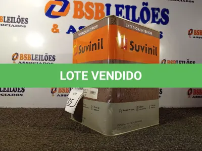 LOTE 235 - 01 LATA DE TINTA TEXTURATTO PREMIUM EFEITO RÚSTICO EXTERIOR/INTERIOR SUVINIL 25KG. (NO ESTADO) ATENÇÃO! FAZER A VISITAÇÃO ANTES DE ARREMATAR, NÃO SABEMOS SE FUNCIONA. LEILÃO NÃO TEM GARANTIA E NEM DEVOLUÇÃO, SUJEITO A POSSÍVEIS AVARIAS VISÍVEIS/OCULTAS E/OU AUSÊNCIA DE COMPONENTES.