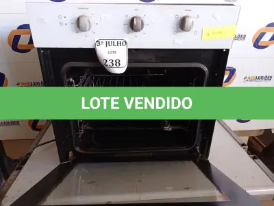 LOTE 238 - 01 FORNO DE EMBUTIR SEM MARCA APARENTE E COM AVARIAS PARA RETIRADA DE PEÇAS. (NO ESTADO) ATENÇÃO! FAZER A VISITAÇÃO ANTES DE ARREMATAR, NÃO SABEMOS SE FUNCIONA. LEILÃO NÃO TEM GARANTIA E NEM DEVOLUÇÃO, SUJEITO A POSSÍVEIS AVARIAS VISÍVEIS/OCULTAS E/OU AUSÊNCIA DE COMPONENTES.