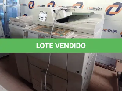 LOTE 298 - 01 IMPRESSORA COPIADORA RICOH MOD:MP8000. (NO ESTADO) ATENÇÃO! FAZER A VISITAÇÃO ANTES DE ARREMATAR, NÃO SABEMOS SE FUNCIONA. LEILÃO NÃO TEM GARANTIA E NEM DEVOLUÇÃO, SUJEITO A POSSÍVEIS AVARIAS VISÍVEIS/OCULTAS E/OU AUSÊNCIA DE COMPONENTES.