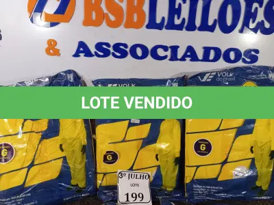 LOTE 199 - 01 LOTE COM 05 MACACÕES VOLH COVERTECH 300 TAMANHO G NA COR AMARELA. (NOVO) (NO ESTADO) ATENÇÃO! FAZER A VISITAÇÃO ANTES DE ARREMATAR, NÃO SABEMOS SE FUNCIONA. LEILÃO NÃO TEM GARANTIA E NEM DEVOLUÇÃO, SUJEITO A POSSÍVEIS AVARIAS VISÍVEIS/OCULTAS E/OU AUSÊNCIA DE COMPONENTES.