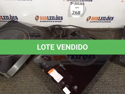LOTE 268 - 02 FOGÕES DE INDUÇÃO, SENDO 01 MARCA FISCHER 220V, 01 MARCA LECOOK 220V E 01 FOGÃO DE INDUÇÃO 01 BOCA MARCA FISCHER 220V. (NO ESTADO) ATENÇÃO! FAZER A VISITAÇÃO ANTES DE ARREMATAR, NÃO SABEMOS SE FUNCIONA. LEILÃO NÃO TEM GARANTIA E NEM DEVOLUÇÃO, SUJEITO A POSSÍVEIS AVARIAS VISÍVEIS/OCULTAS E/OU AUSÊNCIA DE COMPONENTES.