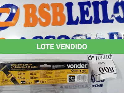 LOTE 008 - 01 CINTA AMARR CARGA ENC 1JG 3,0T/1,5T – VONDER NOVO. (NO ESTADO)
