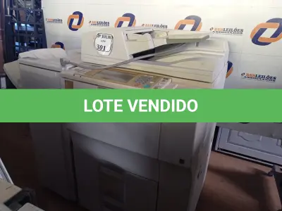 LOTE 301 - 01 IMPRESSORA COPIADORA RICOH MOD:MP8000. (NO ESTADO) ATENÇÃO! FAZER A VISITAÇÃO ANTES DE ARREMATAR, NÃO SABEMOS SE FUNCIONA. LEILÃO NÃO TEM GARANTIA E NEM DEVOLUÇÃO, SUJEITO A POSSÍVEIS AVARIAS VISÍVEIS/OCULTAS E/OU AUSÊNCIA DE COMPONENTES.