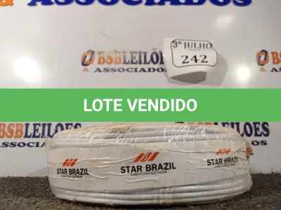 LOTE 242 - 01 ROLO DE CABO FLEXÍVEL 1×4,00MM NA COR BRANCA. (NO ESTADO) ATENÇÃO! FAZER A VISITAÇÃO ANTES DE ARREMATAR, NÃO SABEMOS SE FUNCIONA. LEILÃO NÃO TEM GARANTIA E NEM DEVOLUÇÃO, SUJEITO A POSSÍVEIS AVARIAS VISÍVEIS/OCULTAS E/OU AUSÊNCIA DE COMPONENTES.