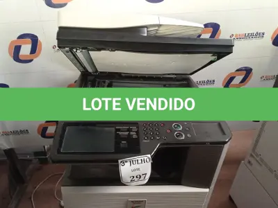 LOTE 297 - 01 IMPRESSORA COPIADORA MARCA SHARP MOD:MX2010U. (NO ESTADO) ATENÇÃO! FAZER A VISITAÇÃO ANTES DE ARREMATAR, NÃO SABEMOS SE FUNCIONA. LEILÃO NÃO TEM GARANTIA E NEM DEVOLUÇÃO, SUJEITO A POSSÍVEIS AVARIAS VISÍVEIS/OCULTAS E/OU AUSÊNCIA DE COMPONENTES.