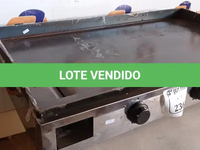 LOTE 236 - 01 CHAPA A GÁS SEM MARCA APARENTE.  (NO ESTADO) ATENÇÃO! FAZER A VISITAÇÃO ANTES DE ARREMATAR, NÃO SABEMOS SE FUNCIONA. LEILÃO NÃO TEM GARANTIA E NEM DEVOLUÇÃO, SUJEITO A POSSÍVEIS AVARIAS VISÍVEIS/OCULTAS E/OU AUSÊNCIA DE COMPONENTES.