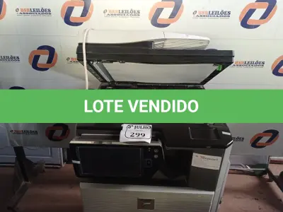 LOTE 299 - 01 IMPRESSORA COPIADORA MARCA SHARP MOD:MX3610N. (NO ESTADO) ATENÇÃO! FAZER A VISITAÇÃO ANTES DE ARREMATAR, NÃO SABEMOS SE FUNCIONA. LEILÃO NÃO TEM GARANTIA E NEM DEVOLUÇÃO, SUJEITO A POSSÍVEIS AVARIAS VISÍVEIS/OCULTAS E/OU AUSÊNCIA DE COMPONENTES.