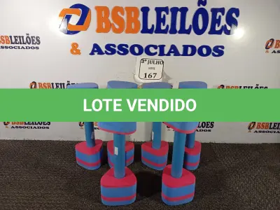 LOTE 167 - 02 LOTES DE 3 PARES DE HALTERES DE 1KG A 2KG AZUL/ROSA. (NO ESTADO) ATENÇÃO! FAZER A VISITAÇÃO ANTES DE ARREMATAR, NÃO SABEMOS SE FUNCIONA. LEILÃO NÃO TEM GARANTIA E NEM DEVOLUÇÃO, SUJEITO A POSSÍVEIS AVARIAS VISÍVEIS/OCULTAS E/OU AUSÊNCIA DE COMPONENTES.
