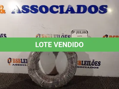 LOTE 262 - 01 ROLO DE CABO FLEXÍVEL 1×4,00MM NA COR PRETO. (NO ESTADO) ATENÇÃO! FAZER A VISITAÇÃO ANTES DE ARREMATAR, NÃO SABEMOS SE FUNCIONA. LEILÃO NÃO TEM GARANTIA E NEM DEVOLUÇÃO, SUJEITO A POSSÍVEIS AVARIAS VISÍVEIS/OCULTAS E/OU AUSÊNCIA DE COMPONENTES.
