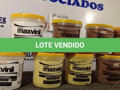 LOTE 110 - 10 MASSAS MADEIRA MAXVINIL 1,5KG VÁRIAS CORES NOVO. (NO ESTADO)