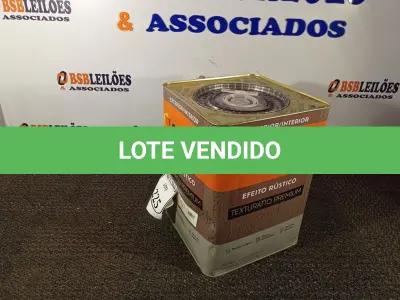 LOTE 225 - 01 LATA DE TINTA TEXTURATTO PREMIUM EFEITO RÚSTICO EXTERIOR/INTERIOR SUVINIL 25KG. (NO ESTADO) ATENÇÃO! FAZER A VISITAÇÃO ANTES DE ARREMATAR, NÃO SABEMOS SE FUNCIONA. LEILÃO NÃO TEM GARANTIA E NEM DEVOLUÇÃO, SUJEITO A POSSÍVEIS AVARIAS VISÍVEIS/OCULTAS E/OU AUSÊNCIA DE COMPONENTES.