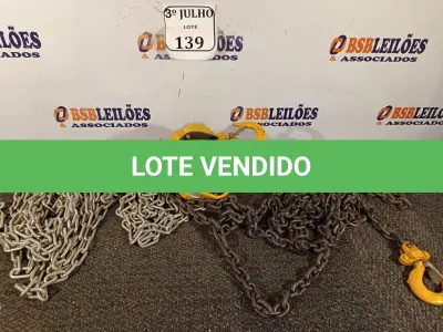 LOTE 139 - 01 TALHA MANUAL DE CORRENTE 0,5 TONELADA NOVO. (NO ESTADO)