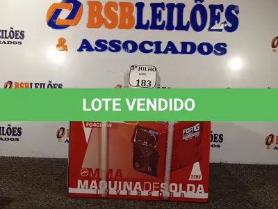 LOTE 183 - 01 MÁQUINA DE SOLDA INVERSORA 220V MARCA FORTG NOVA. (NO ESTADO)