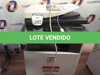 LOTE 297 - 01 IMPRESSORA COPIADORA MARCA SHARP MOD:MX2010U. (NO ESTADO) ATENÇÃO! FAZER A VISITAÇÃO ANTES DE ARREMATAR, NÃO SABEMOS SE FUNCIONA. LEILÃO NÃO TEM GARANTIA E NEM DEVOLUÇÃO, SUJEITO A POSSÍVEIS AVARIAS VISÍVEIS/OCULTAS E/OU AUSÊNCIA DE COMPONENTES.