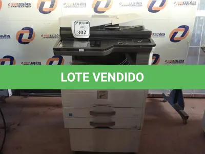 LOTE 302 - 01 IMPRESSORA COPIADORA SHARP MOD:MXM314N. (NO ESTADO) ATENÇÃO! FAZER A VISITAÇÃO ANTES DE ARREMATAR, NÃO SABEMOS SE FUNCIONA. LEILÃO NÃO TEM GARANTIA E NEM DEVOLUÇÃO, SUJEITO A POSSÍVEIS AVARIAS VISÍVEIS/OCULTAS E/OU AUSÊNCIA DE COMPONENTES.
