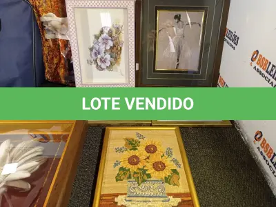 LOTE 253 - 08 QUADROS PARA DECORAÇÃO. (NO ESTADO) ATENÇÃO! FAZER A VISITAÇÃO ANTES DE ARREMATAR, NÃO SABEMOS SE FUNCIONA. LEILÃO NÃO TEM GARANTIA E NEM DEVOLUÇÃO, SUJEITO A POSSÍVEIS AVARIAS VISÍVEIS/OCULTAS E/OU AUSÊNCIA DE COMPONENTES.