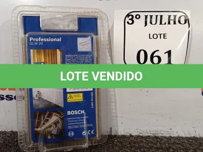 LOTE 061 - 01 TRENA A LASER GLM20 – BOSCH NOVO. (NO ESTADO)