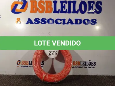 LOTE 222 - 01 ROLO DE CABO FLEXÍVEL 1×4,00MM NA COR VERMELHO. (NO ESTADO) ATENÇÃO! FAZER A VISITAÇÃO ANTES DE ARREMATAR, NÃO SABEMOS SE FUNCIONA. LEILÃO NÃO TEM GARANTIA E NEM DEVOLUÇÃO, SUJEITO A POSSÍVEIS AVARIAS VISÍVEIS/OCULTAS E/OU AUSÊNCIA DE COMPONENTES.
