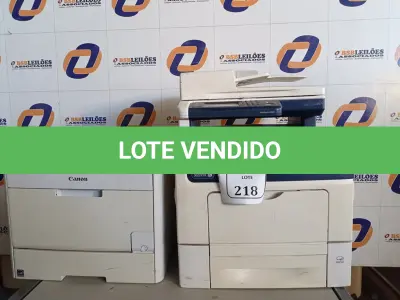 LOTE 218 - 02 IMPRESSORAS, SENDO 01 A LASER MODELO:5280 MARCA CANON E 01MULTIFUNCIONAL WORKCENTRE 6605 SEM TONNER. (NO ESTADO) ATENÇÃO! FAZER A VISITAÇÃO ANTES DE ARREMATAR, NÃO SABEMOS SE FUNCIONA. LEILÃO NÃO TEM GARANTIA E NEM DEVOLUÇÃO, SUJEITO A POSSÍVEIS AVARIAS VISÍVEIS/OCULTAS E/OU AUSÊNCIA DE COMPONENTES.