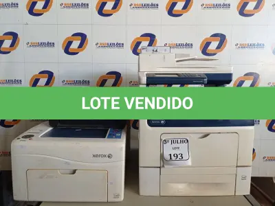 LOTE 193 - 02 IMPRESSORAS MULTIFUNCIONAL, SENDO 01MARCA SAMSUNG SCX729FD COM AVARIAS E 01 IMPRESSORA MODELO PHASER 6010 MARCA XEROX, 01 SCANNER AVISION AD250.  (NO ESTADO) ATENÇÃO! FAZER A VISITAÇÃO ANTES DE ARREMATAR, NÃO SABEMOS SE FUNCIONA. LEILÃO NÃO TEM GARANTIA E NEM DEVOLUÇÃO, SUJEITO A POSSÍVEIS AVARIAS VISÍVEIS/OCULTAS E/OU AUSÊNCIA DE COMPONENTES.