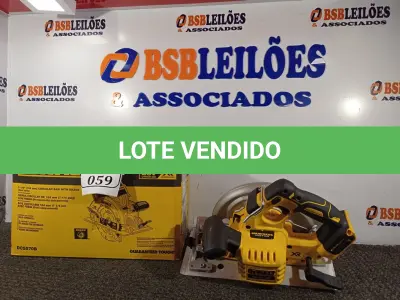 LOTE 059 - 01 SERRA CIRCULAR 7-1/4 20 V MAX LI-ION – DEWALT NOVO. (NO ESTADO)