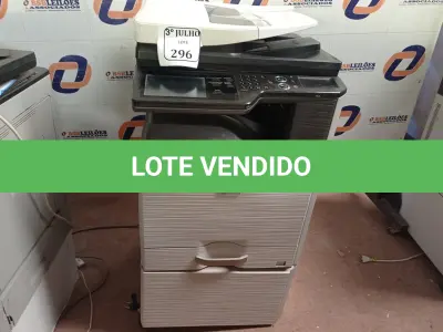 LOTE 296 - 01 IMPRESSORA COPIADORA MARCA SHARP MOD:MX2010U. (NO ESTADO) ATENÇÃO! FAZER A VISITAÇÃO ANTES DE ARREMATAR, NÃO SABEMOS SE FUNCIONA. LEILÃO NÃO TEM GARANTIA E NEM DEVOLUÇÃO, SUJEITO A POSSÍVEIS AVARIAS VISÍVEIS/OCULTAS E/OU AUSÊNCIA DE COMPONENTES.