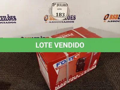 LOTE 183 - 01 MÁQUINA DE SOLDA INVERSORA 220V MARCA FORTG NOVA. (NO ESTADO)
