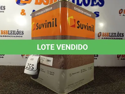 LOTE 255 - 01 LATA DE TINTA TEXTURATTO PREMIUM EFEITO RÚSTICO EXTERIOR/INTERIOR SUVINIL 25KG. (NO ESTADO) ATENÇÃO! FAZER A VISITAÇÃO ANTES DE ARREMATAR, NÃO SABEMOS SE FUNCIONA. LEILÃO NÃO TEM GARANTIA E NEM DEVOLUÇÃO, SUJEITO A POSSÍVEIS AVARIAS VISÍVEIS/OCULTAS E/OU AUSÊNCIA DE COMPONENTES.