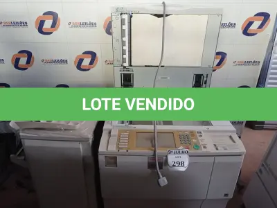 LOTE 298 - 01 IMPRESSORA COPIADORA RICOH MOD:MP8000. (NO ESTADO) ATENÇÃO! FAZER A VISITAÇÃO ANTES DE ARREMATAR, NÃO SABEMOS SE FUNCIONA. LEILÃO NÃO TEM GARANTIA E NEM DEVOLUÇÃO, SUJEITO A POSSÍVEIS AVARIAS VISÍVEIS/OCULTAS E/OU AUSÊNCIA DE COMPONENTES.