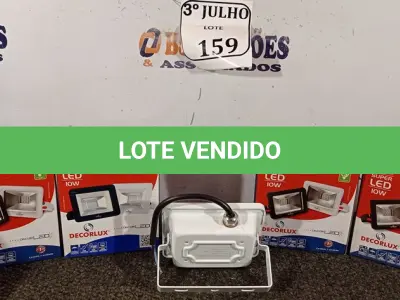 LOTE 159 - 05 REFLETORES DE LED 10 W NOVO. (NO ESTADO)