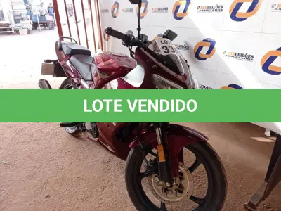 LOTE 338 - 01 MOTO JONNY RACER 150 CILINDRADAS, ANO 2012/2013, NOVA SEM USO KM 006 COR VERMELHA, PARTIDA ELÉTRICA, SEM DÉBITOS - IPVA 2024 POR CONTA DO ARREMATANTE JA COM PLACA MERCOSUL (NO ESTADO)