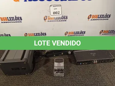 LOTE 002 - 01 AMPLIFICADOR UMC404HD, 01 APARELHO DE SOLDA HAKO470 E 02 PEDAIS MUSICAL, SENDO 01 DELAY DD400 E 01 HELL BABE. (NO ESTADO) ATENÇÃO! FAZER A VISITAÇÃO ANTES DE ARREMATAR, NÃO SABEMOS SE FUNCIONA. LEILÃO NÃO TEM GARANTIA E NEM DEVOLUÇÃO, SUJEITO A POSSÍVEIS AVARIAS VISÍVEIS/OCULTAS E/OU AUSÊNCIA DE COMPONENTES.