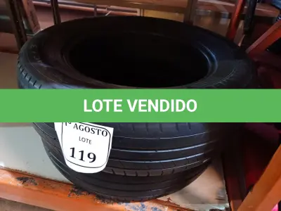 LOTE 119 - 02 PNEUS MEIA VIDA 195/65/15. (NO ESTADO) ATENÇÃO! FAZER A VISITAÇÃO ANTES DE ARREMATAR, NÃO SABEMOS SE FUNCIONA. LEILÃO NÃO TEM GARANTIA E NEM DEVOLUÇÃO, SUJEITO A POSSÍVEIS AVARIAS VISÍVEIS/OCULTAS E/OU AUSÊNCIA DE COMPONENTES.