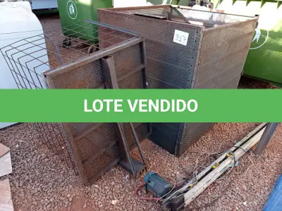 LOTE 317 - 01 ELEVADOR DE CARGA ATÉ 5 METROS. (NO ESTADO) ATENÇÃO! FAZER A VISITAÇÃO ANTES DE ARREMATAR, NÃO SABEMOS SE FUNCIONA. LEILÃO NÃO TEM GARANTIA E NEM DEVOLUÇÃO, SUJEITO A POSSÍVEIS AVARIAS VISÍVEIS/OCULTAS E/OU AUSÊNCIA DE COMPONENTES.